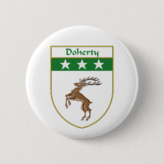 Chapa Redonda De 5 Cm Escudo de armas de Doherty/escudo de la familia