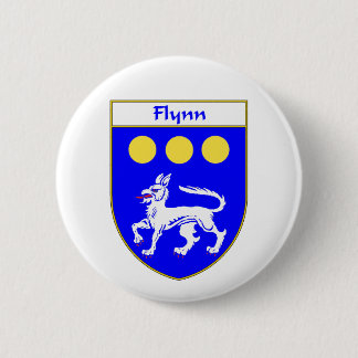 Chapa Redonda De 5 Cm Escudo de armas de Flynn/escudo de la familia