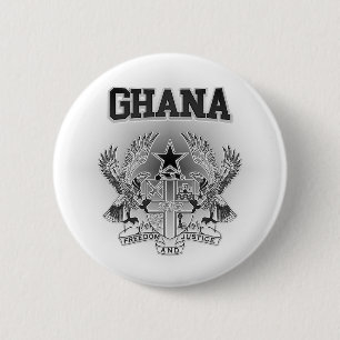 Chapa Redonda De 5 Cm Escudo de armas de Ghana