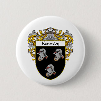 Chapa Redonda De 5 Cm Escudo de armas de Kennedy (cubierto)