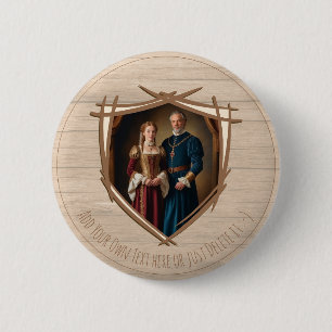 Chapa Redonda De 5 Cm Escudo de armas de Knight