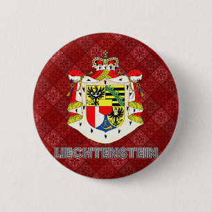 Chapa Redonda De 5 Cm Escudo de armas de Liechtenstein