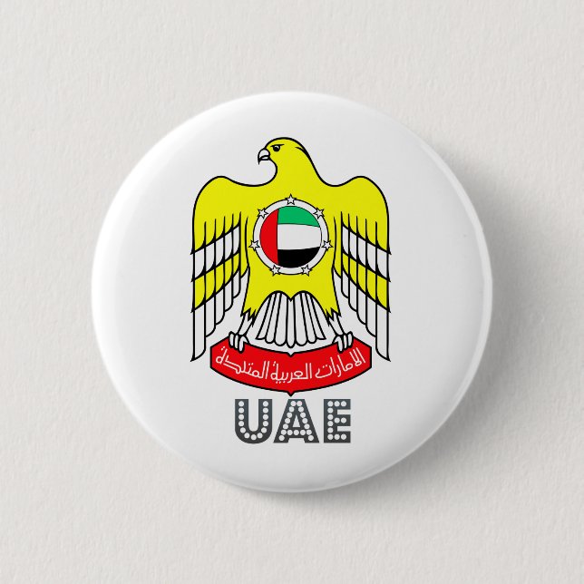 Chapa Redonda De 5 Cm Escudo de armas de los Uae (Anverso)