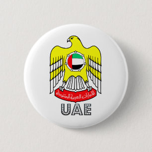 Chapa Redonda De 5 Cm Escudo de armas de los Uae