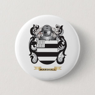 Chapa Redonda De 5 Cm Escudo de armas de Marshall (escudo de la familia)