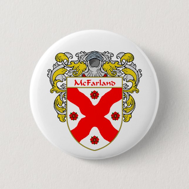 Chapa Redonda De 5 Cm Escudo de armas de McFarland (cubierto) (Anverso)
