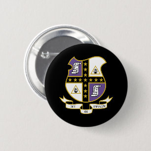 Chapa Redonda De 5 Cm Escudo de Armas de Mu Phi Epsilon
