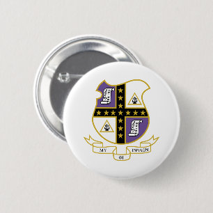 Chapa Redonda De 5 Cm Escudo de Armas de Mu Phi Epsilon