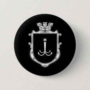 Chapa Redonda De 5 Cm Escudo de armas de Odesa Odessa Ucrania Bandera Uk