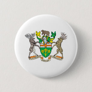 Chapa Redonda De 5 Cm Escudo de armas de Ontario