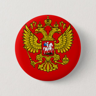 Chapa Redonda De 5 Cm Escudo de armas de Rusia