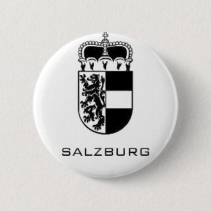 Chapa Redonda De 5 Cm Escudo de Armas de Salzburgo Arte Monocromo Refina