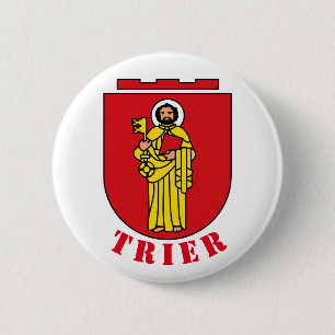 Chapa Redonda De 5 Cm Escudo de Armas de Tréveris, Alemania