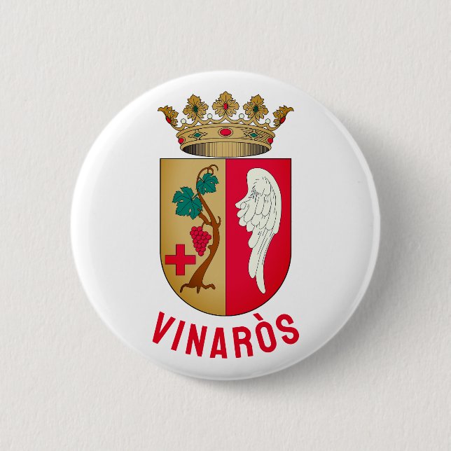 Chapa Redonda De 5 Cm Escudo de armas de Vinaròs (Anverso)