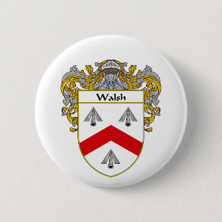 Chapa Redonda De 5 Cm Escudo de armas de Walsh (cubierto)