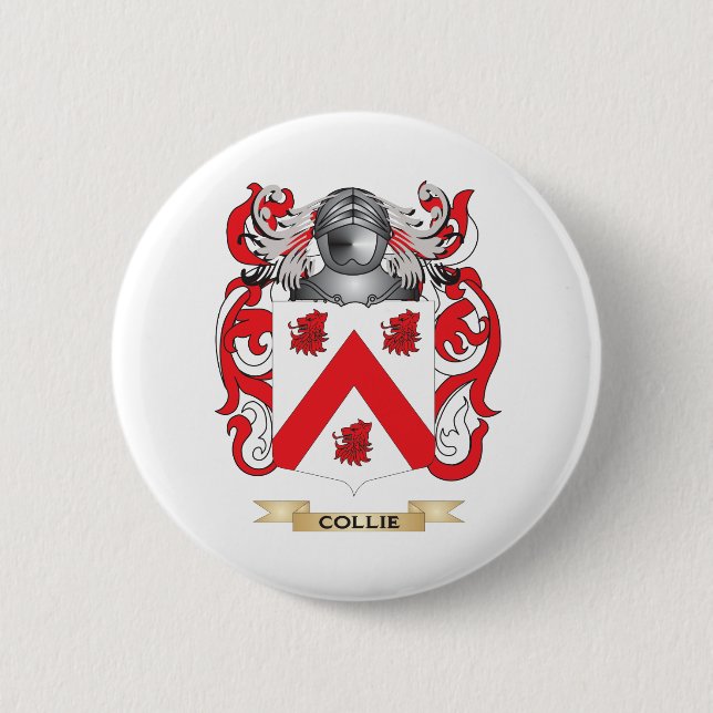 Chapa Redonda De 5 Cm Escudo de armas del collie (Anverso)