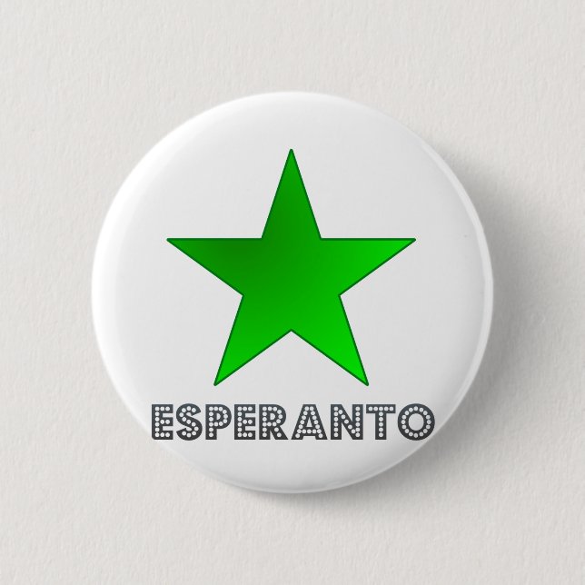 Chapa Redonda De 5 Cm Escudo de armas del esperanto (Anverso)
