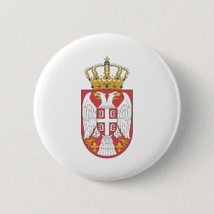 Chapa Redonda De 5 Cm Escudo de armas servio