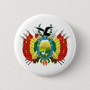 Chapa Redonda De 5 Cm escudo de armas símbolo emblema bandera de Bolivia