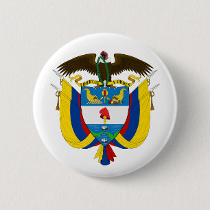 Chapa Redonda De 5 Cm escudo de armas símbolo emblema bandera de Colombi
