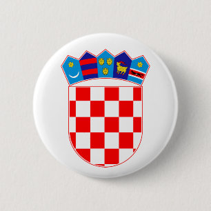 Chapa Redonda De 5 Cm escudo de armas símbolo emblema bandera de Croacia