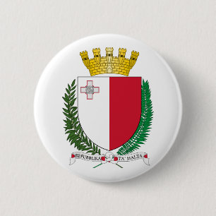 Chapa Redonda De 5 Cm escudo de armas símbolo emblema bandera de Malta