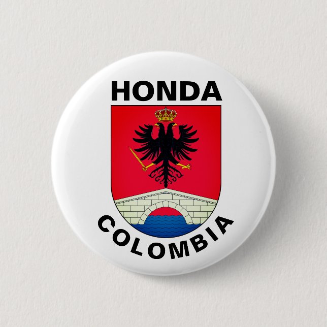 Chapa Redonda De 5 Cm Escudo de Honda (Tolima), Colombia (Anverso)
