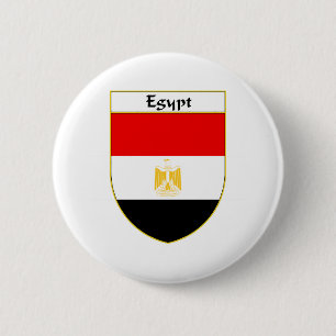 Chapa Redonda De 5 Cm Escudo de la bandera de Egipto