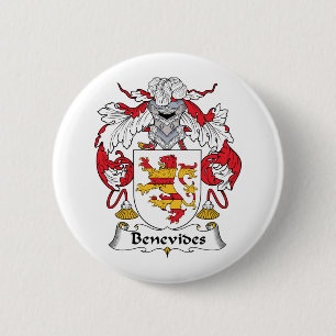 Chapa Redonda De 5 Cm Escudo de la familia de Benevides