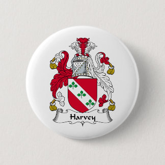 Chapa Redonda De 5 Cm Escudo de la familia de Harvey