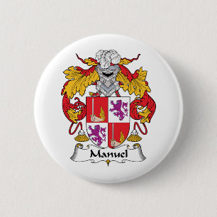 Chapa Redonda De 5 Cm Escudo de la familia de Manuel