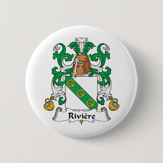 Chapa Redonda De 5 Cm Escudo de la familia de Riviere