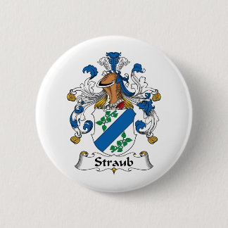 Chapa Redonda De 5 Cm Escudo de la familia de Straub