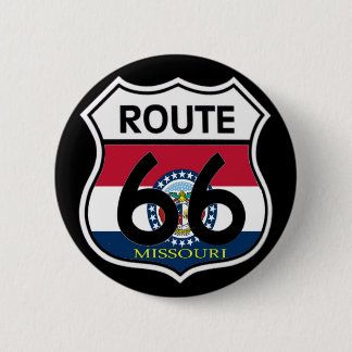 Chapa Redonda De 5 Cm Escudo de ruta de marca de Missouri 66