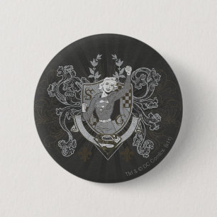 Chapa Redonda De 5 Cm Escudo de Supergirl