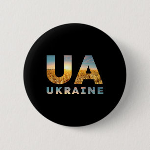 Chapa Redonda De 5 Cm Escudo de Ucrania Libertad Ucraniana Diseño Elegan