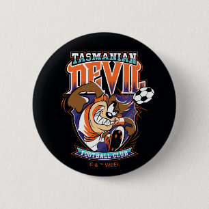 Chapa Redonda De 5 Cm Escudo del Club de Fútbol Tasmanian Devil