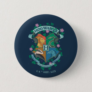 Chapa Redonda De 5 Cm ESCUDO floral HOGWARTS™