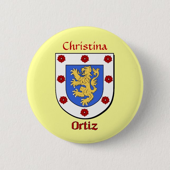 Chapa Redonda De 5 Cm Escudo histórico de Ortiz personalizado (Anverso)