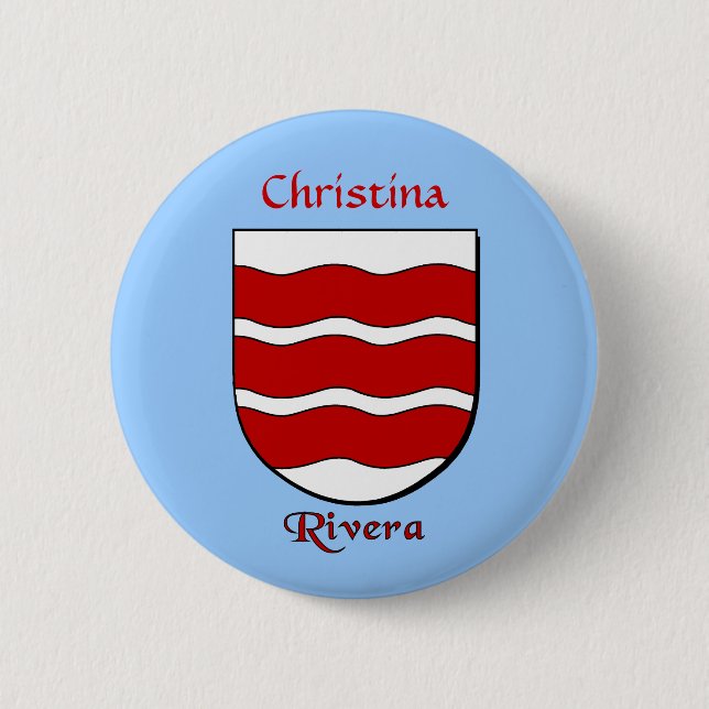 Chapa Redonda De 5 Cm Escudo histórico personalizado de Rivera (Anverso)
