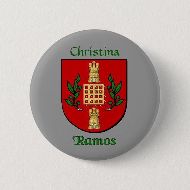 Chapa Redonda De 5 Cm Escudo histórico Ramos personalizado (Anverso)