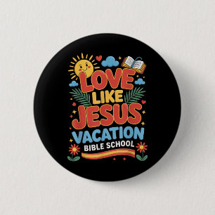 Chapa Redonda De 5 Cm Escuela Bíblica de Vacaciones Amor Como Jesús Vbs 