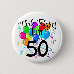 Chapa Redonda De 5 Cm Ése correcto que soy 50 - cumpleaños