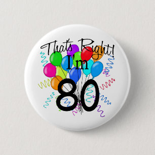 Chapa Redonda De 5 Cm Ése correcto que soy 80 - cumpleaños
