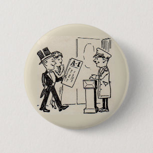 Chapa Redonda De 5 Cm Ese es el personalizado de teatro Ticket - años 20