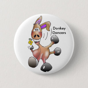 Chapa Redonda De 5 Cm eseltanzend, DonkeyDancers