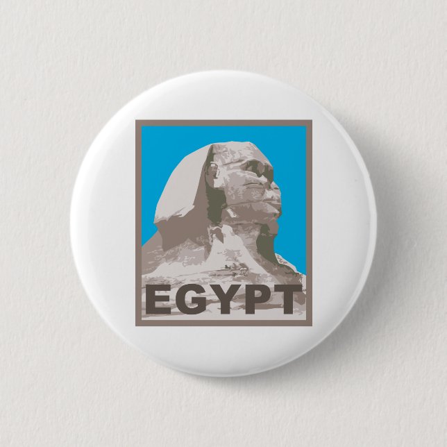 Chapa Redonda De 5 Cm Esfinge de Egipto (Anverso)