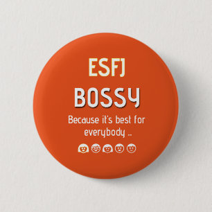 Chapa Redonda De 5 Cm ESFJ "mandón - porque es el mejor para todos "