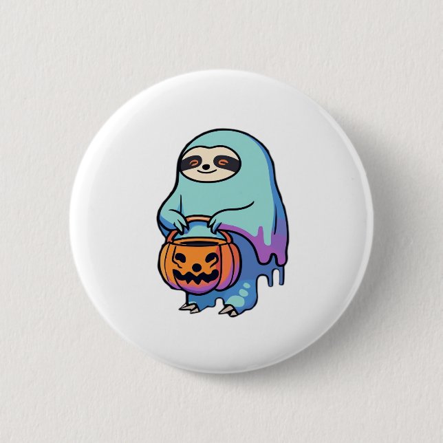 Chapa Redonda De 5 Cm Eslovaco Fantasma Halloween Camiseta sobredimensio (Anverso)