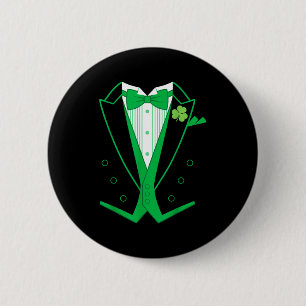 Chapa Redonda De 5 Cm Esmoquin formal irlandés día de San Patricio